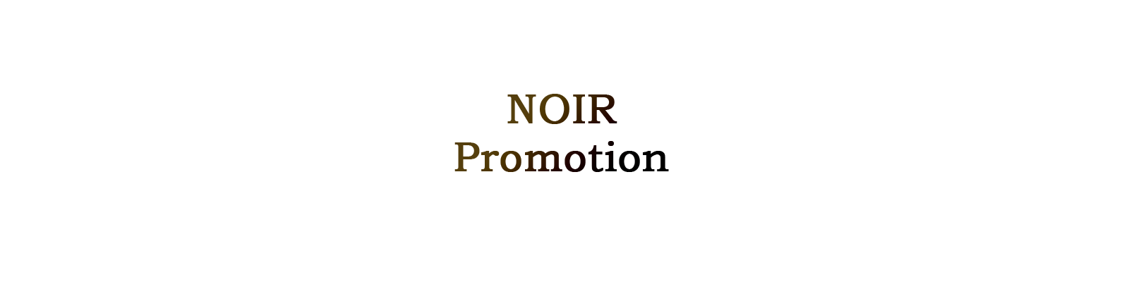 NOIR Promotion